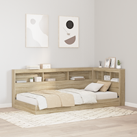 vidaXL Förvaringshuvudgavel med hylla Sonoma ek 80 cm Konstruerat trä