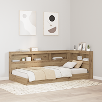 vidaXL Förvaringshuvudgavel artisan ek 100 cm Konstruerat trä