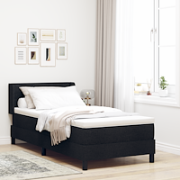 vidaXL Kontinentalsäng med madrass med madrass Svart 80 x 200 cm