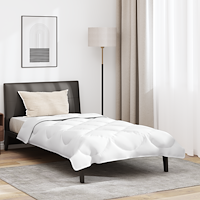 vidaXL 2-i-1 Duntäcke med kudde 2 pcs Vit 135 x 200 cm Mikrofiber