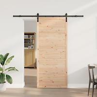 vidaXL Skjutdörr Brun 80 x 208 cm Massiv furu