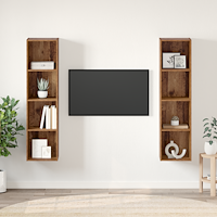 vidaXL TV-bänkset 2 pcs Brun 37 x 37 x 142,5 cm Konstruerat trä