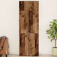 vidaXL Förvaringsskåp Gammalt trä 80 x 42.5 x 225 cm Konstruerat trä