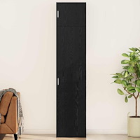 vidaXL Förvaringsskåp Svart ek 50 x 41 x 225 cm Konstruerat trä