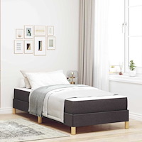 vidaXL Bäddfjäder Brun 90 x 190 cm Tyg och Konstruerat trä