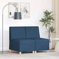 vidaXL Softig Stolen Ljusgrå 55 cm Tyg 2 pcs Blå 55 x 74 x 82 cm Tyg