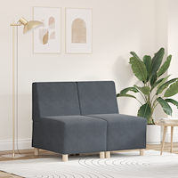 vidaXL Soffstolar 2 pcs Mörkgrå 55 x 74 x 82 cm Sammet