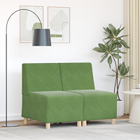 vidaXL Soffstolar 2 pcs Ljusgrön 55 x 74 x 82 cm Sammet
