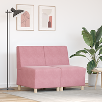 vidaXL Soffstolar 2 pcs Rosa 55 x 74 x 82 cm Sammet