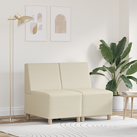 vidaXL Soffstolar 2 pcs Kräm 55 x 74 x 82 cm Konstläder