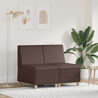 vidaXL Soffstolar 2 pcs Brun 55 x 74 x 82 cm Konstläder