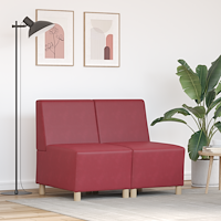 vidaXL Soffstolar 2 pcs Vinröd 55 x 74 x 82 cm Konstläder