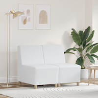vidaXL Soffstolar 2 pcs Vit 55 x 74 x 82 cm Konstläder
