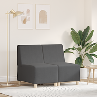 vidaXL Soffa Chiar 2 pcs Mörkgrå 55 x 74 x 82 cm Mockatyg