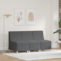 vidaXL Soffa Chiar 3 pcs Mörkgrå 55 x 74 x 82 cm Mockatyg