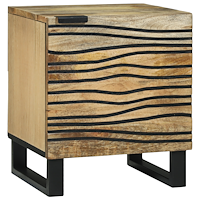 vidaXL Sängbord Brun och svart 40 x 33.5 x 46 cm