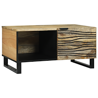 vidaXL Kaffeebord Brun och svart 80 x 50 x 40 cm