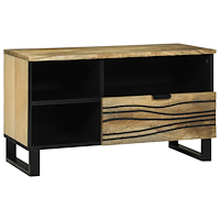 vidaXL Medieförvaringsskåp Brun 80 x 33.5 x 46 cm massivt mangoträ