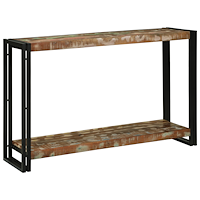 vidaXL Konsolbord med hylla 120 x 33 x 75 cm massivt återvunnet trä