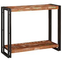 vidaXL Konsolbord med hylla 90 x 33 x 75 cm massivt återvunnet trä