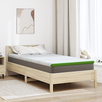 vidaXL Madrasskydd Övrigt Vit och grön 90 x 200 cm