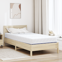 vidaXL Madrass Vit och Blå 90 x 190 cm Skum
