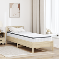 vidaXL Madrass Vitt och Grått 70 x 200 cm Bonellfjäder