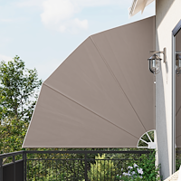 vidaXL Balkongskärm Taupe 210 x 210 cm tyg
