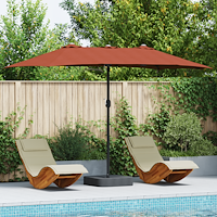 vidaXL Trädgårdsparasol Terracotta 385 x 209 x 244 cm tyg