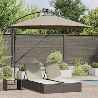 vidaXL Cantilever bananparasol Taupe 294 x 294 x 248 cm