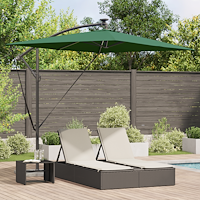 vidaXL Cantilever bananparasol Grön 294 x 200 x 254 cm