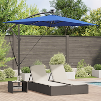 vidaXL Cantilever bananparasol Blå 294 x 200 x 254 cm