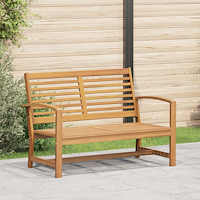 vidaXL Trädgårdsbänk Brun 110 x 64 x 76.5 cm Massivt teakträ