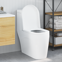 vidaXL Toalettstol Vit 48 x 36.5 x 4.5 cm Polypropylen