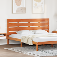 vidaXL Huvudgavel med huvudgavel Vaxbrun 200.5 x 3 x 80 cm Massiv furu
