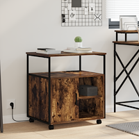 vidaXL Kontorsskåp Rökfärgad ek 61 x 46 x 67 cm Konstruerat trä