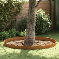 vidaXL Trädgårdsgräskant Rostig 450 x 20 cm cortenstål