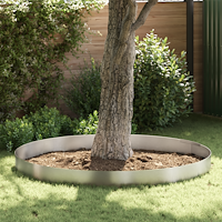 vidaXL Trädgårdsgräskant Silver 450 x 25 cm Rostfritt stål