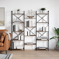 vidaXL Hyllsystem Sonoma-ek 156 x 25 x 167 cm Konstruerat trä