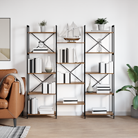 vidaXL Hyllsystem Gammalt trä 156 x 25 x 167 cm Konstruerat trä