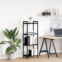 vidaXL Hyllsystem Svart Ek 40 x 30 x 85 cm Konstruerat trä