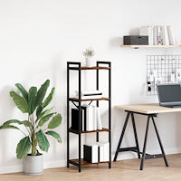 vidaXL Bokhylla Rökfärgad ek 40 x 30 x 118 cm Konstruerat trä