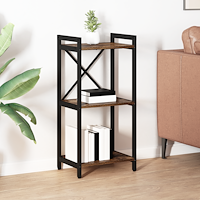 vidaXL Bokhylla Rökfärgad ek 40 x 30 x 83 cm Konstruerat trä