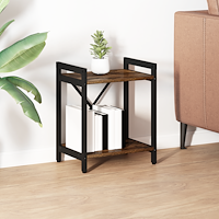 vidaXL Bokhylla Rökfärgad ek 40 x 30 x 48.5 cm Konstruerat trä