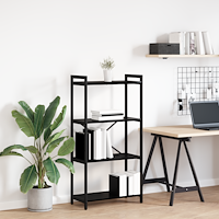 vidaXL Hyllsystem Svart Ek 40 x 30 x 85 cm Konstruerat trä