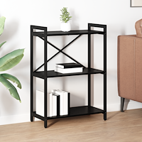 vidaXL Hyllsystem Svart Ek 60 x 30 x 85 cm Konstruerat trä