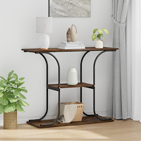 vidaXL Konsolbord Rökfärgad ek 101 x 35 x 80.5 cm Konstruerat trä