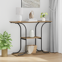 vidaXL Konsolbord artisan ek 101 x 35 x 80.5 cm Konstruerat trä