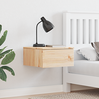 vidaXL Väggmonterat sängbord 2 pcs Brun 37 x 35 x 18.5 cm Massiv furu