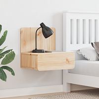 vidaXL Väggmonterat sängbord 2 pcs Brun 44 x 32.5 x 40 cm Massiv furu